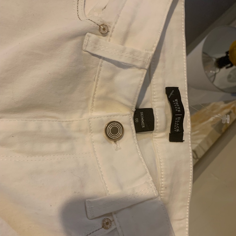 WHBM skinny white pants size 00